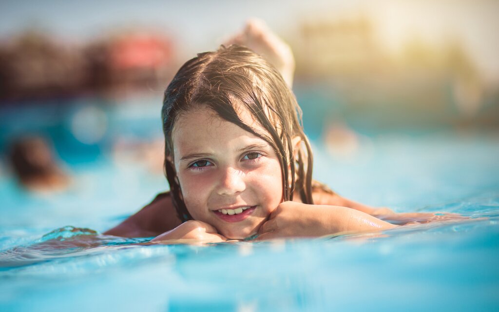 Girl at waterpark