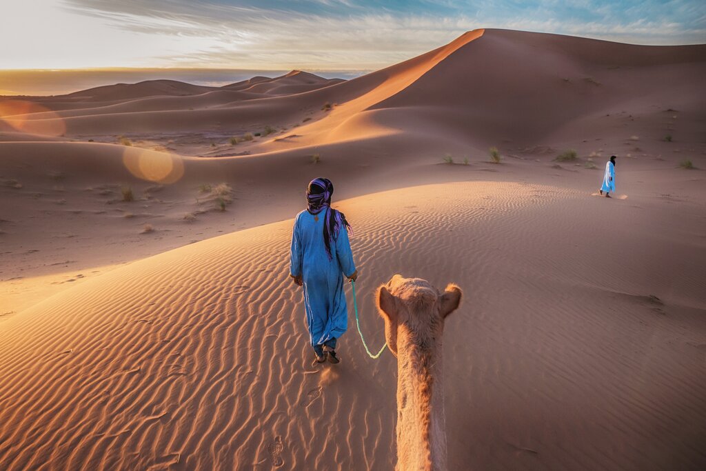 Venture across the dunes to a luxury desert camp in Erg Chigaga