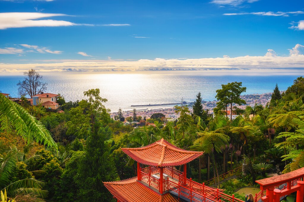View over Funchal from Monte Palace Gardens