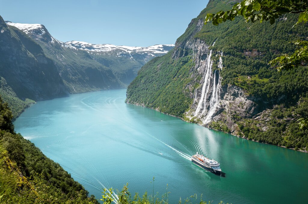 Waterfalls along the Geirangerfjord