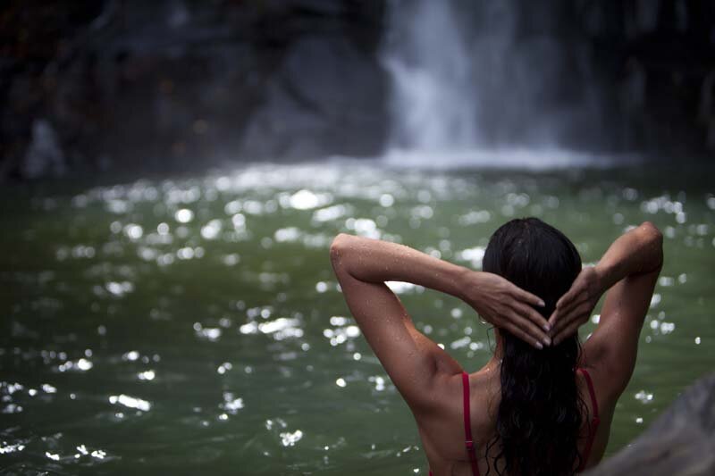 Picnic lunch and swim at the private waterfall
