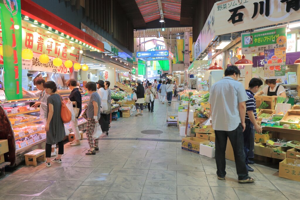 Omicho Market in Kanazawa