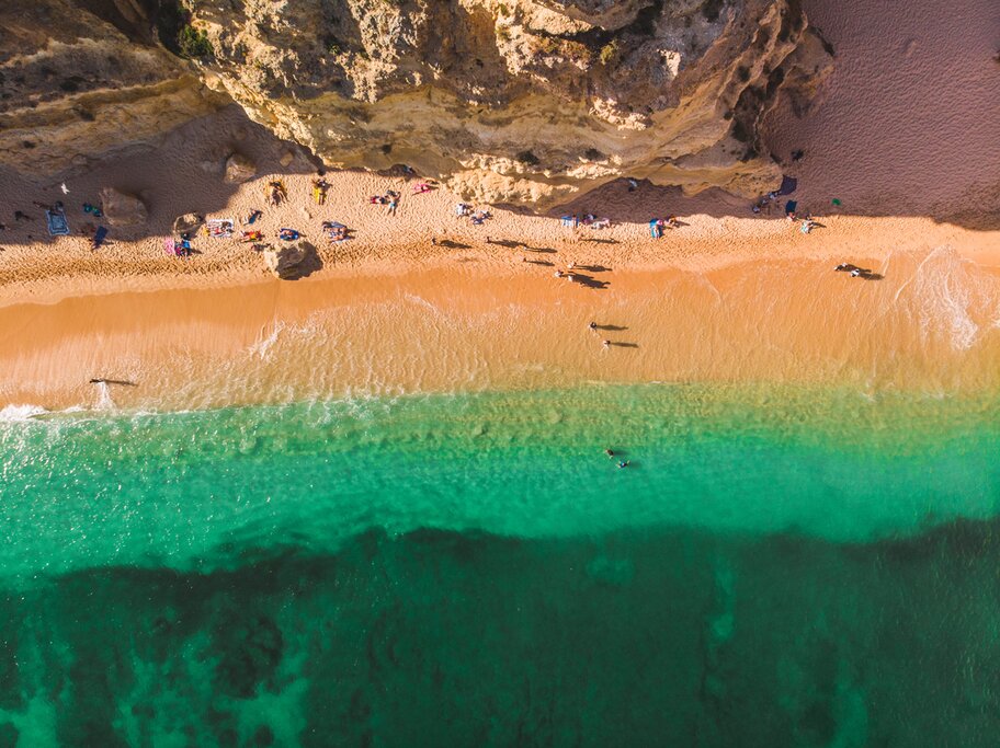 Drive from Lagos to Faro via the caves of Algar Seco, Praia da Marinha, Albufeira or Vilamoura