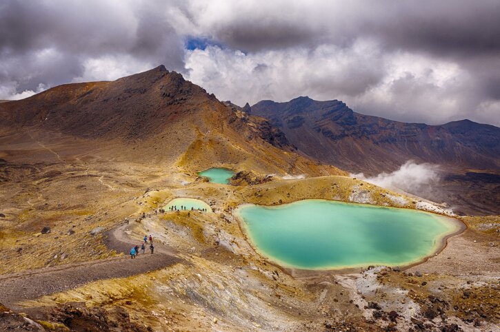 Emerald Lakes on the Tongariro Alpine Crossing