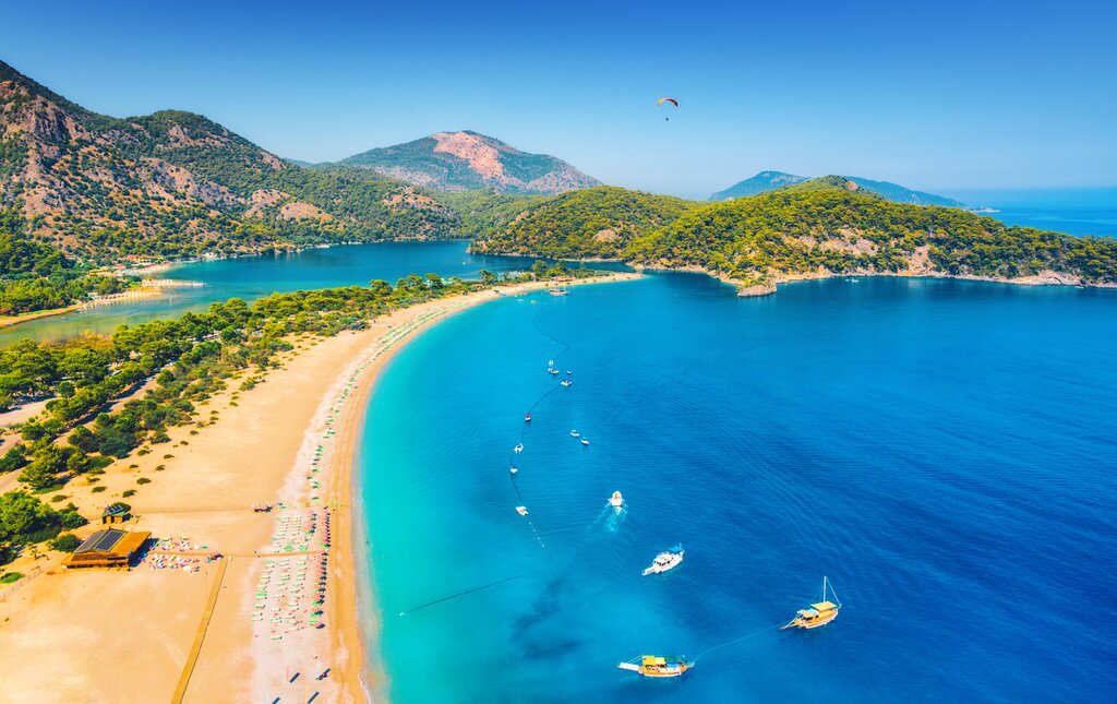 Choose between paragliding or relaxing on the beach at Ölüdeniz