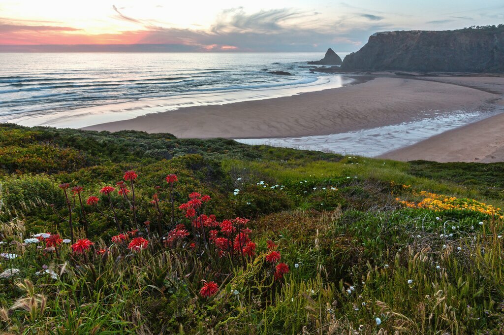 Views over Odeceixe Beach near Aljezur