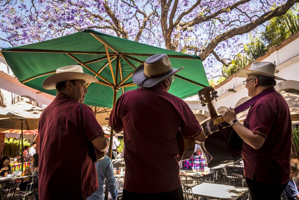 Mariachi's at San Angel's weekend market