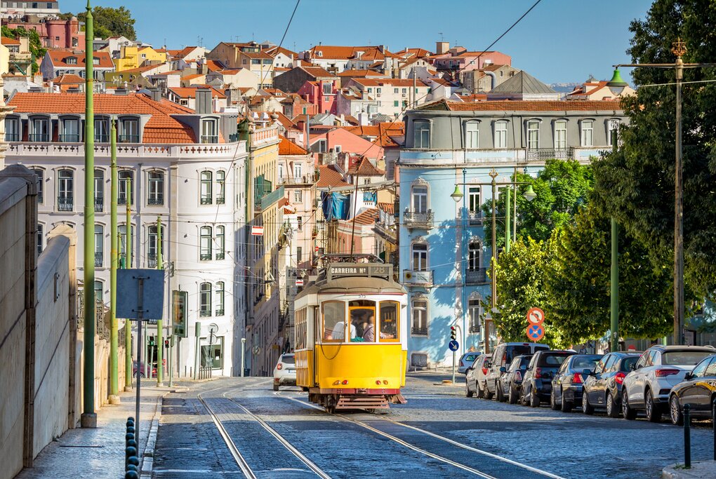 Cable car in Lisbon