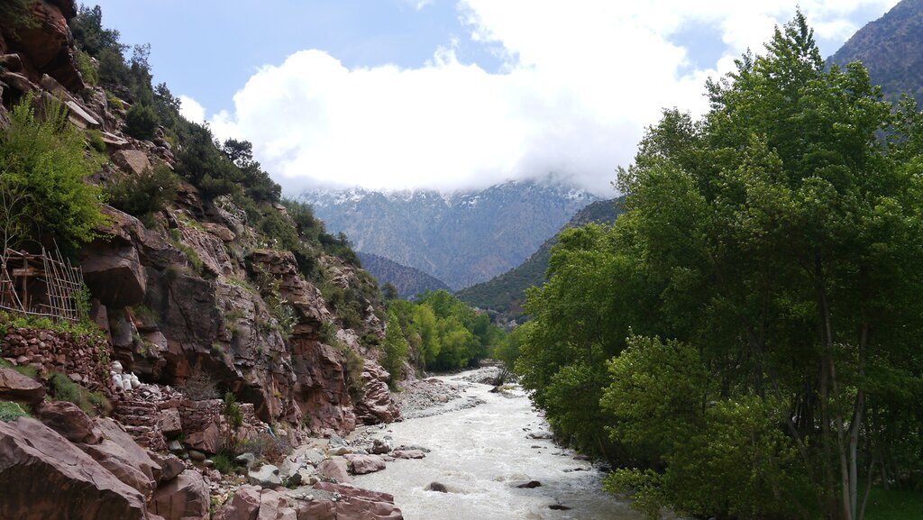 the Ourika River just outside of Marrakesh makes for a popular day trip