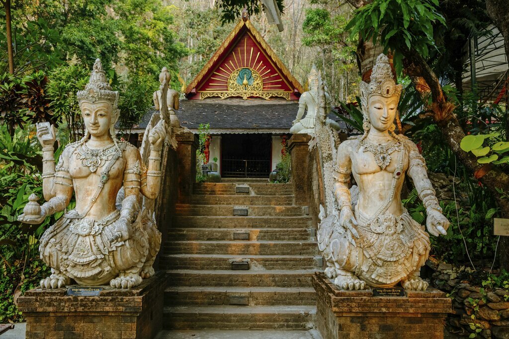 View of Wat Palad, the "Temple Below the Temple" in Chiang Mai
