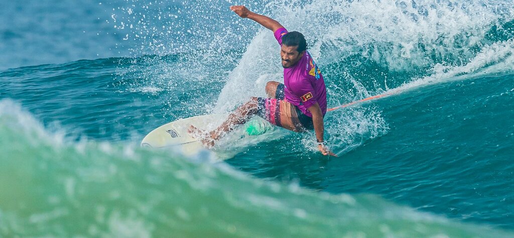 Sri Lankan surfer