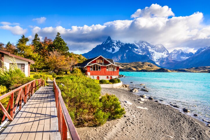 A sunny day in Torres del Paine National Park