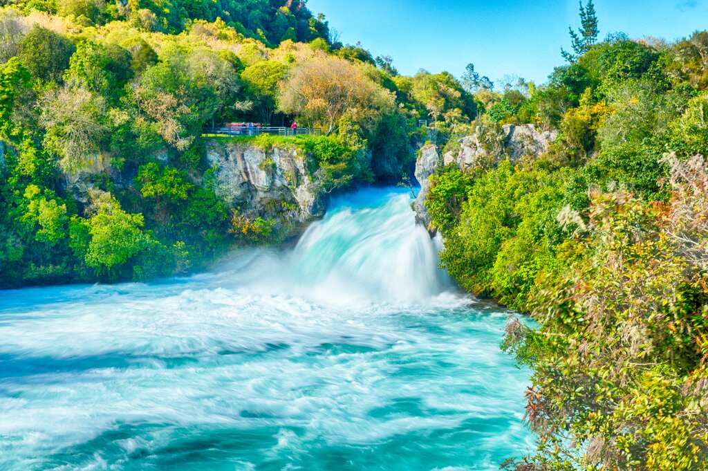 Marvel at the sheer power of the Huka Falls
