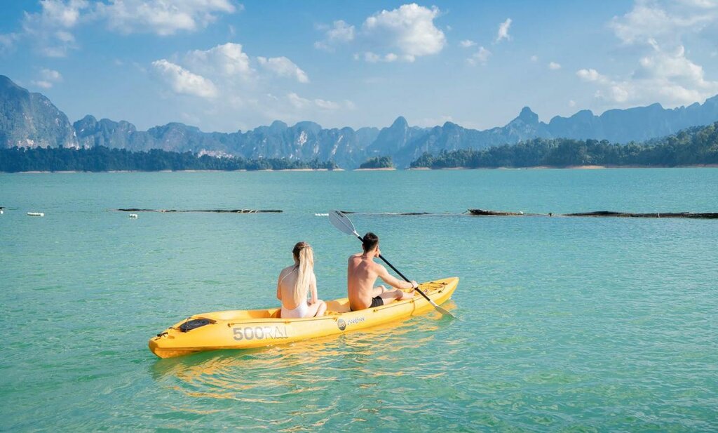 Take a boat ride around 500 Rai Floating Resort