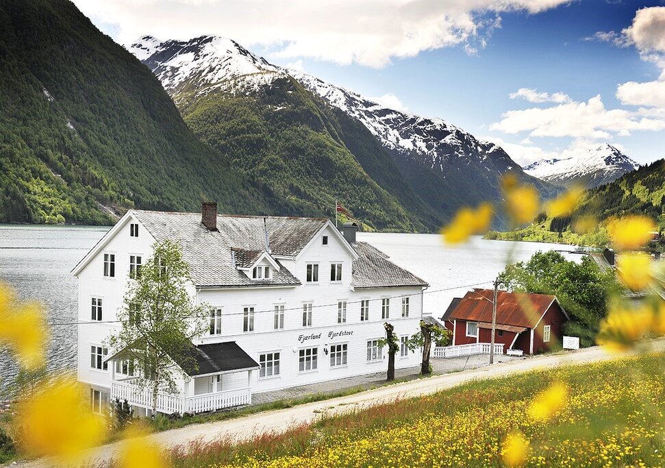 You trip through the fjords features some of the country's loveliest boutique hotels (photo courtesy of Fjærland Fjordstove Hotel)