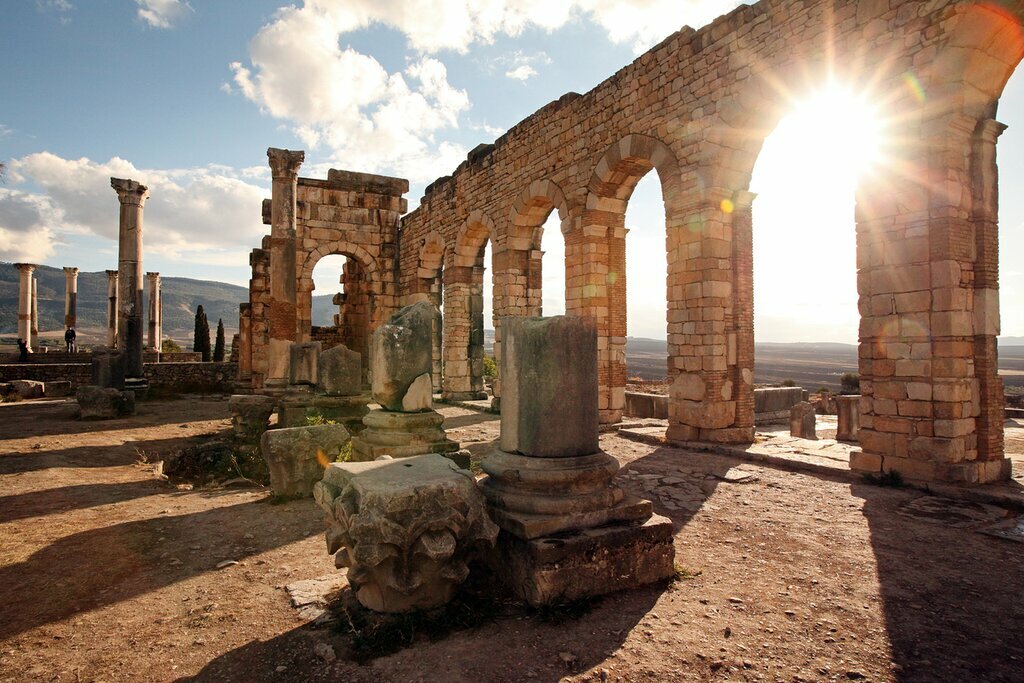 Explore the Roman ruins of Volubilis