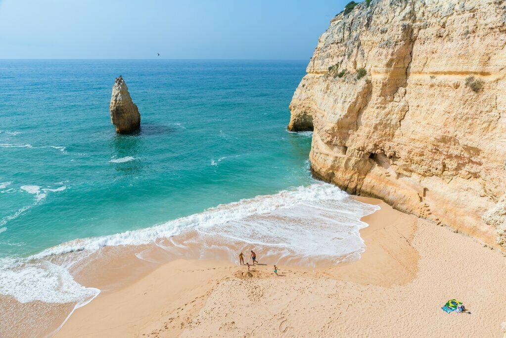 Family beach time on the Algarve