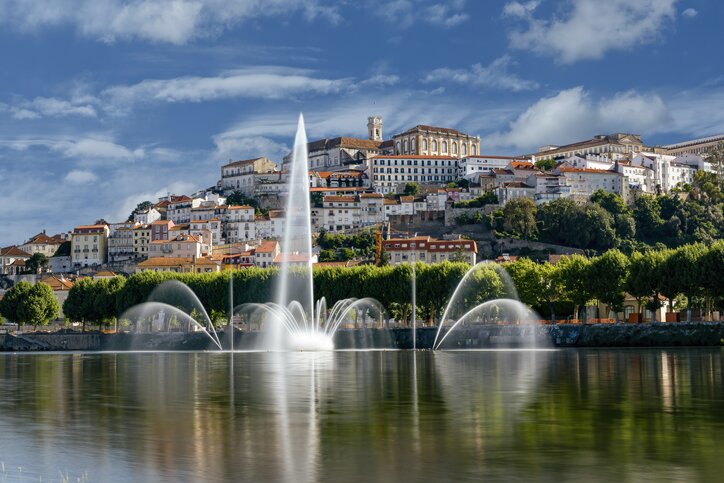 A fountain Coimbra's city center