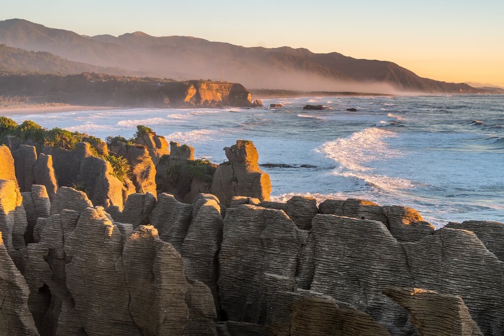 Enjoy free time to make detours to places like the Pancake Rocks in Punakaiki