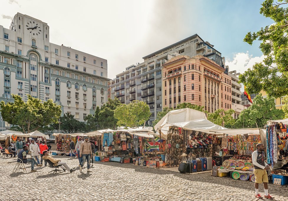 South Africa, Cape Town - Greenmarket Square in Cape Town