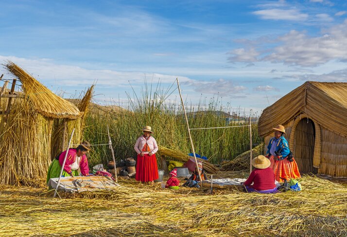 Stay with a local family in the floating islands of Peru's Lake Titicaca