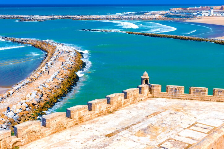Gaze across the Atlantic from the historic ramparts of Rabat