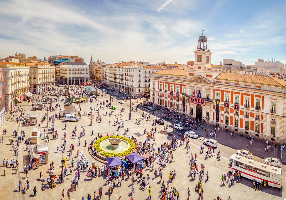 Madrid's bustling Puerta del Sol