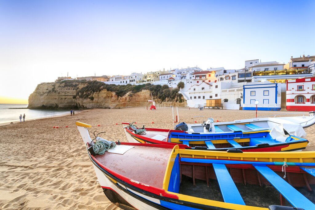 Boats in Carvoeiro, the Algarve