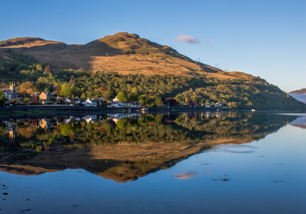 Driving through Loch Lomond