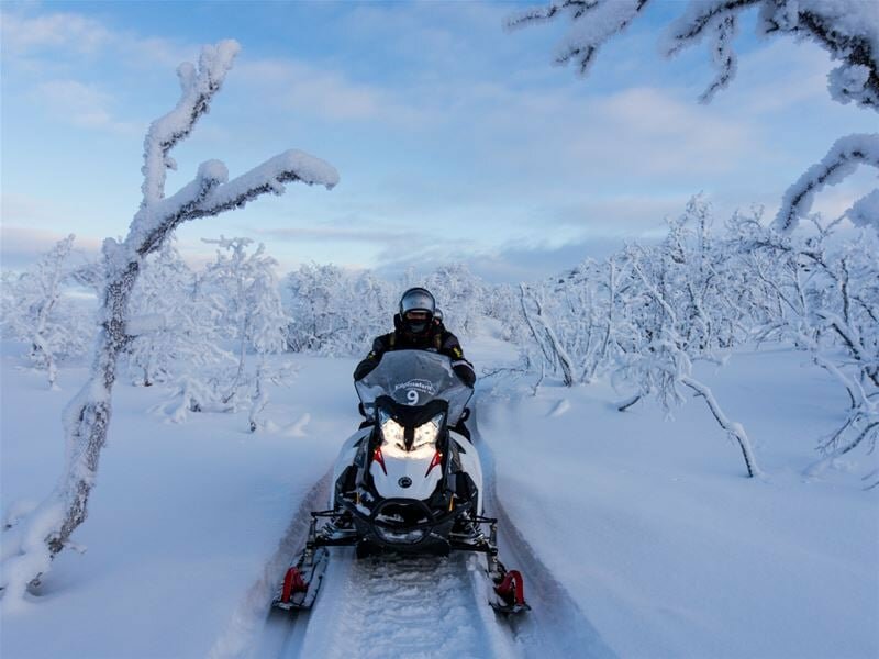 Aurora Hut Overnight with Daytime Snowmobile Adventure