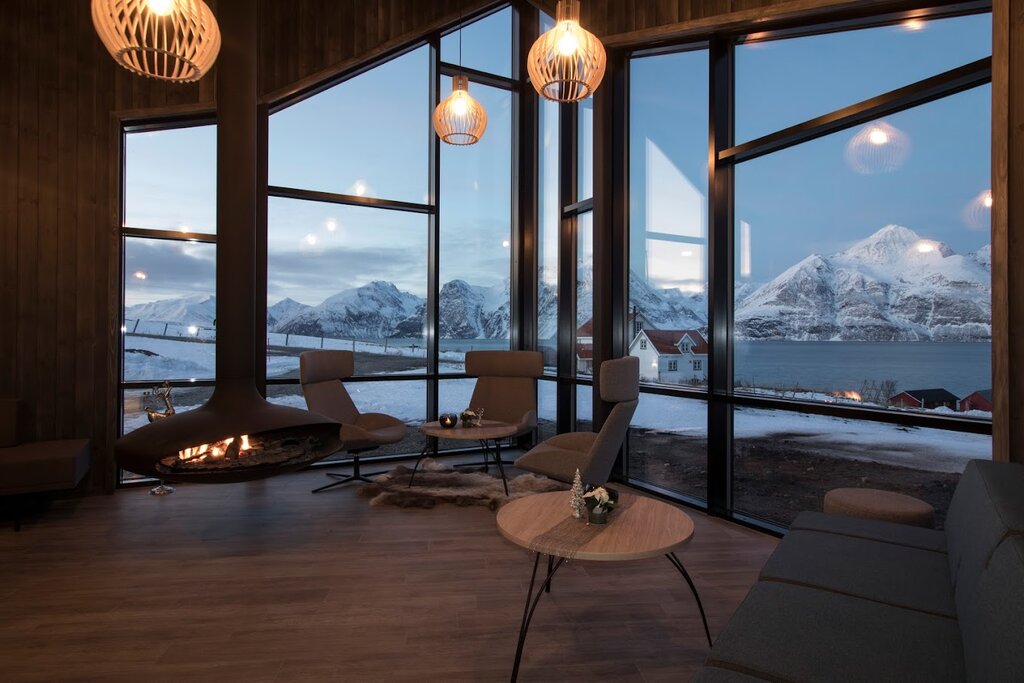 You'll have two weeks-worth of chances to spot the northern lights as you spend your nights in luxury igloos and remote lodges (photo courtesy of Lyngen North)