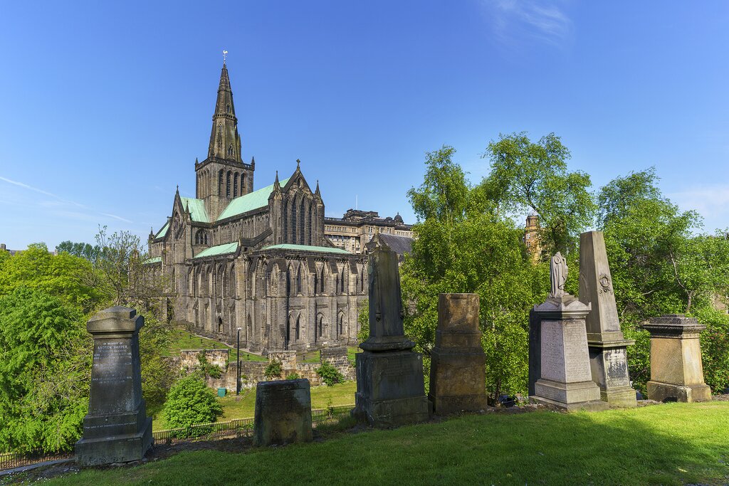 A view of Glasgow Cathedral from the Glasgow Necropolis