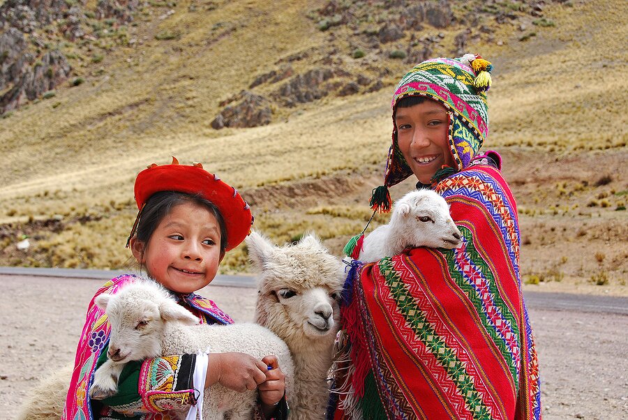 Your kids can say hello to the locals in the villages of the Sacred Valley