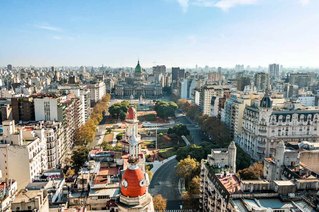 An aerial view of Buenos Aires