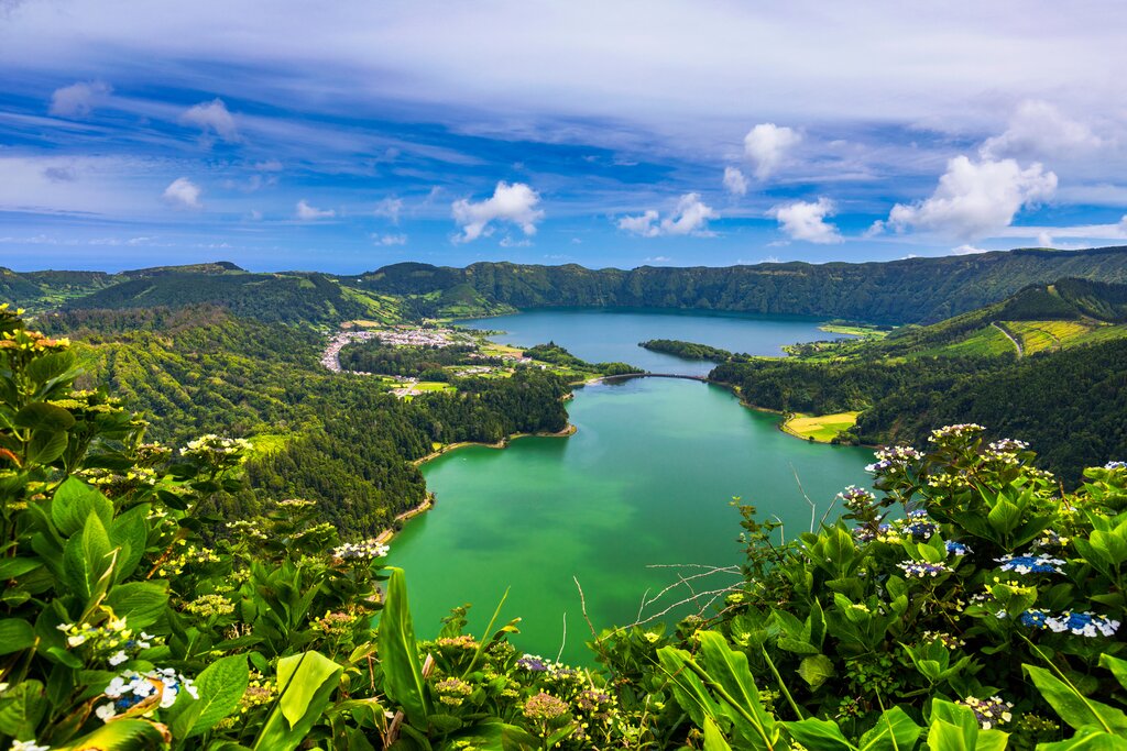 Hike above spectacular crater lakes in the Azores