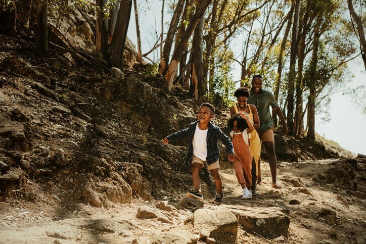 A family hike in South Africa