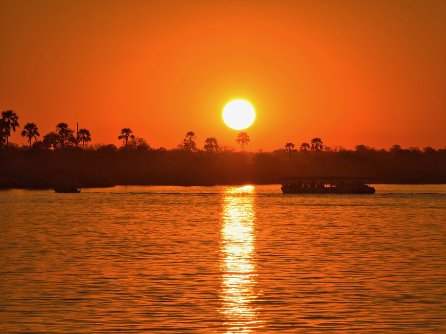 Sunset on the Zambesi river