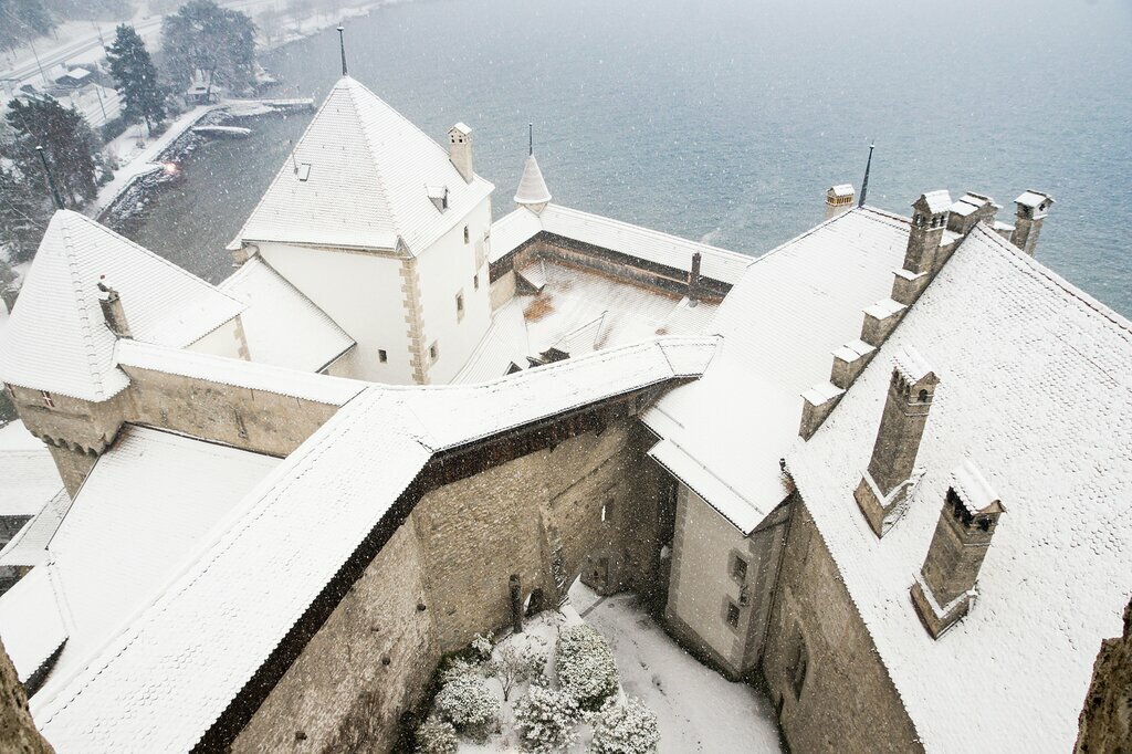 Chillon Castle Switzerland  winter