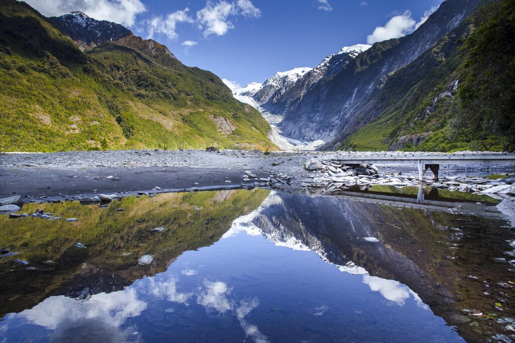 Franz Josef Glacier with reflection