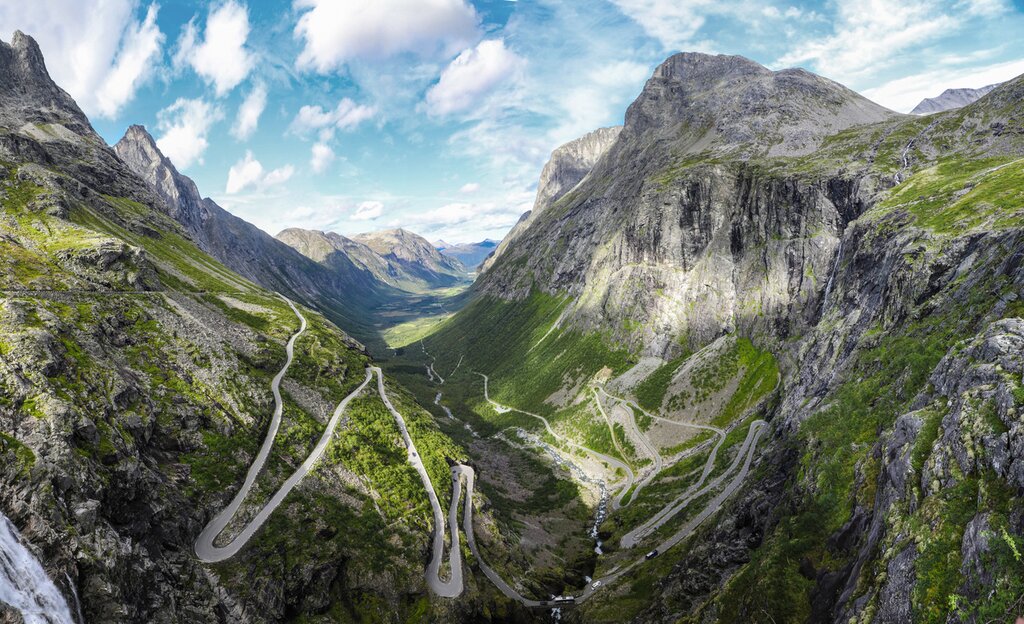 Rental bikes in the small village of Geiranger