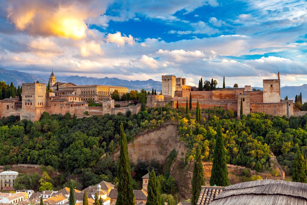 The Alhambra palaces in Granada