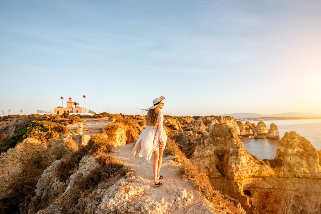 Soak up the golden light and clifftop views of Portugal's Algarve coast
