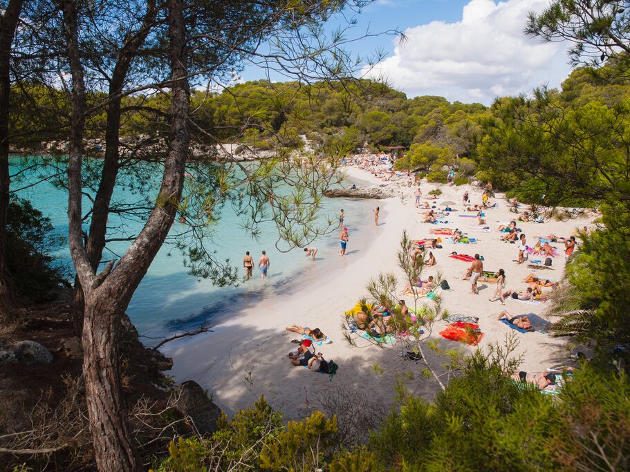 Spend the afternoon exploring Menorca's beautiful beaches