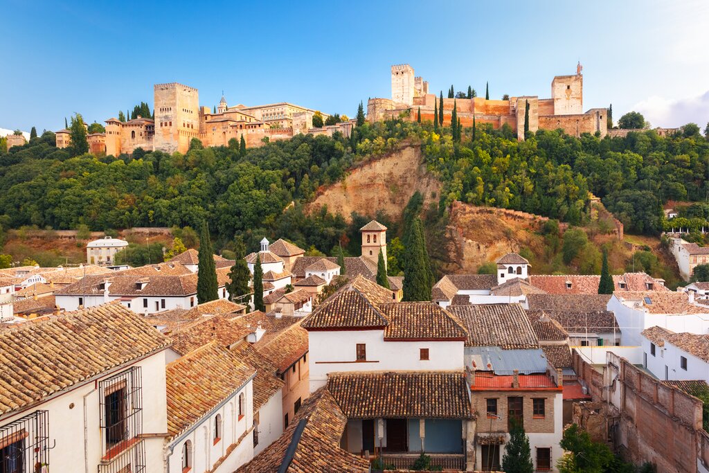 Views of the Albaicín and Alhambra in Granada