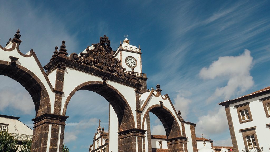 The Manueline gate of São Sebastião Church