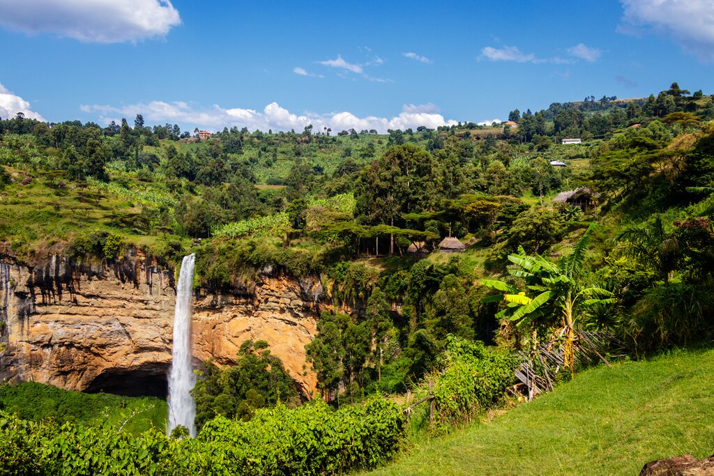 The amazing Sipi falls in the Mount Elgon national park in Uganda