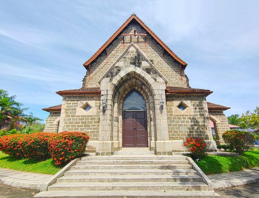 The Parish of St. Michael and All Angels stone church in Sandakan