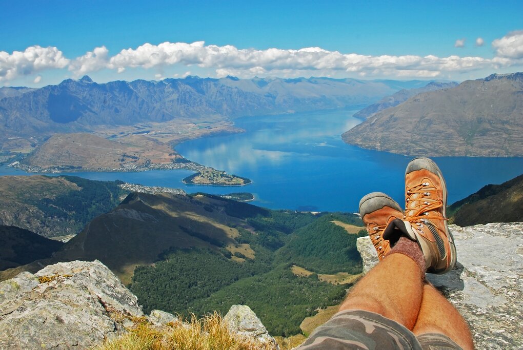 Resting on the summit of Ben Lomond