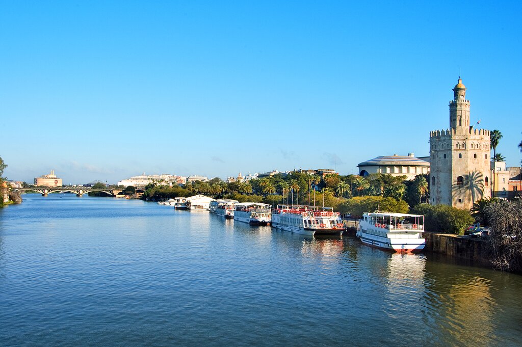 View of the Torre del Oro in Seville