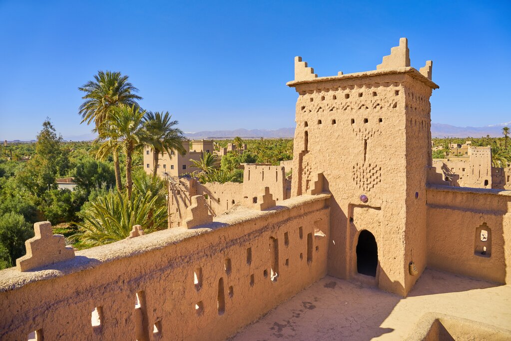 Ancient kasbah in Skoura Oasis